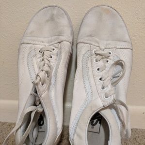 White Old Skool Vans